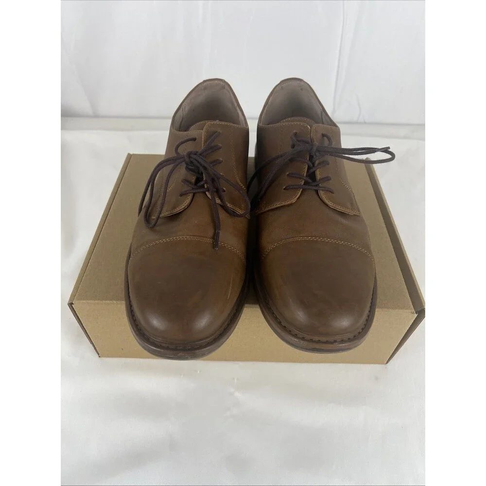 Marona Men's Brown Cap Toe Dress Shoes Oxford Lace Up Size 11 Casual Business